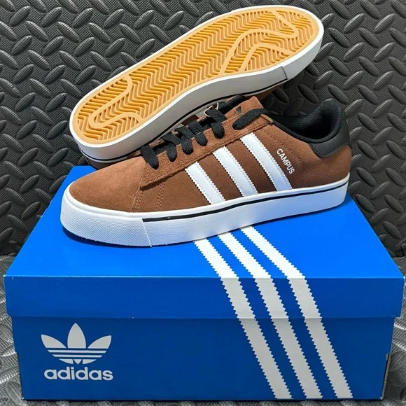 Mens Adidas Athletic Sneakers Brown Size 9 - Picture 1 of 5